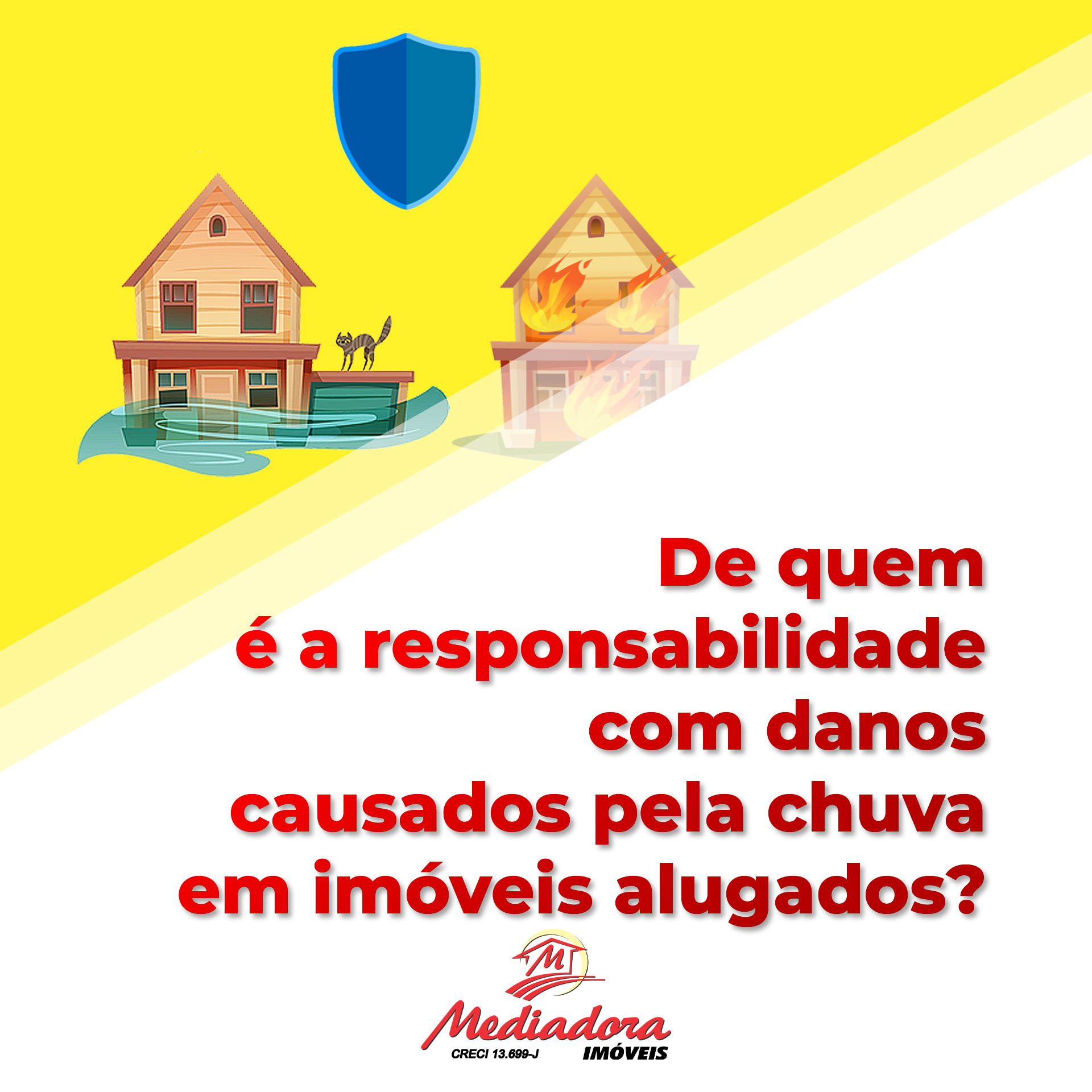 De quem é a responsabilidade com danos causados pela chuva em imóveis alugados?
