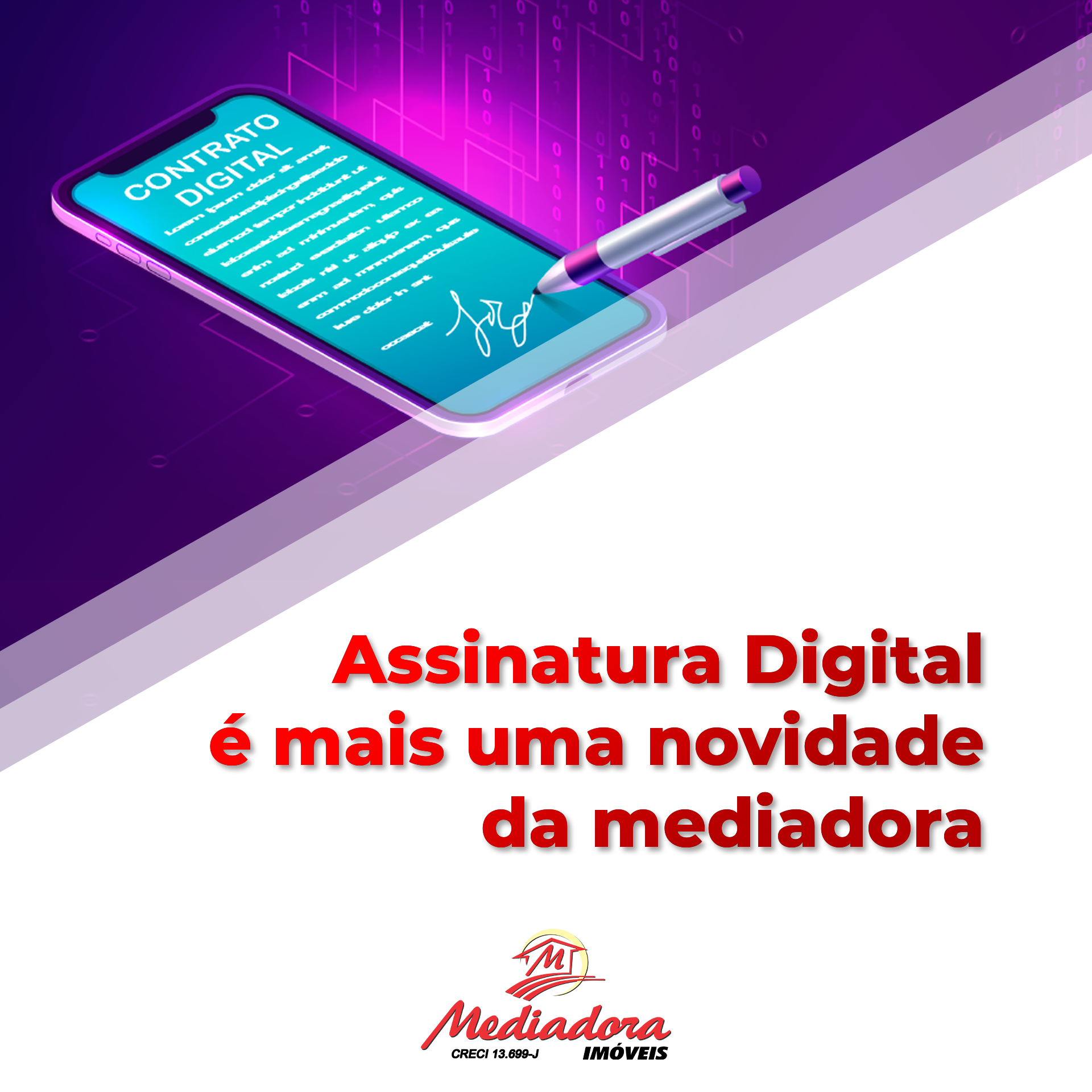 Assinatura Digital é mais uma novidade da mediadora!