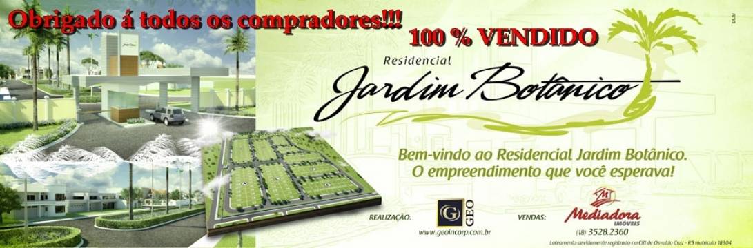RESIDENCIAL JARDIM BOTÂNICO (100% VENDIDO)